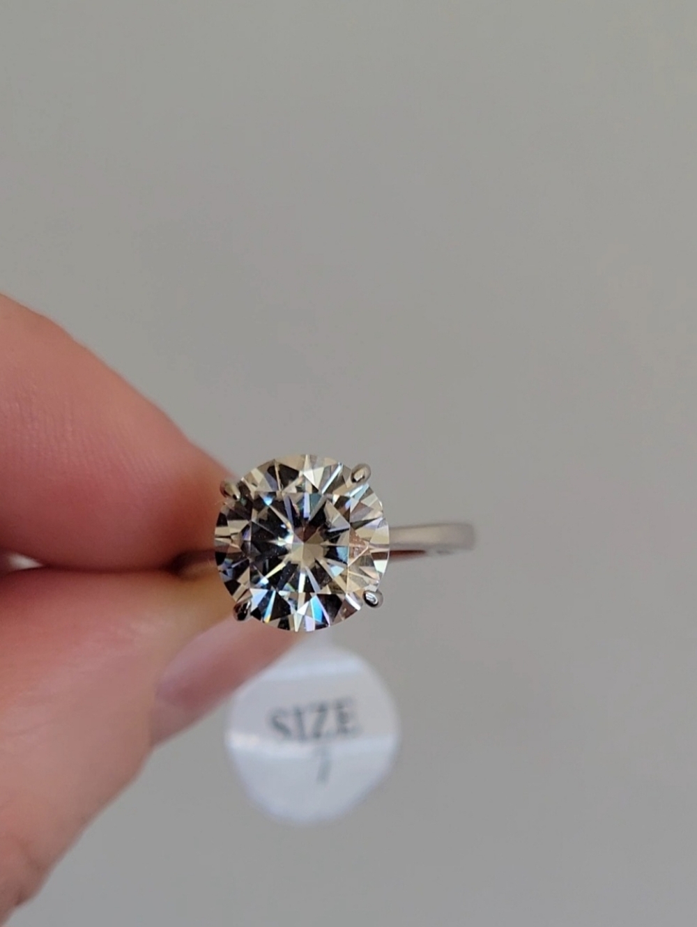 New 4ct Certified Moissanite Engagement Ring - Picture 4 of 10